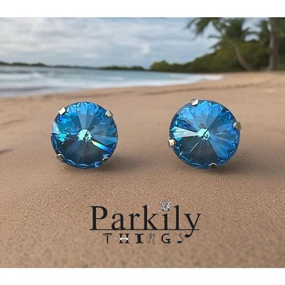 Handcrafted earrings with Swarovski crystal - Picture 1 of 6